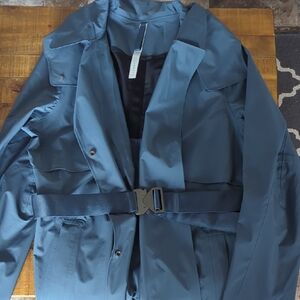 lululemon athletica Slate Blue Belted Trench Coat